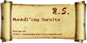 Munkácsy Sarolta névjegykártya