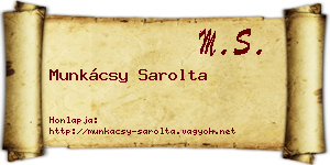 Munkácsy Sarolta névjegykártya